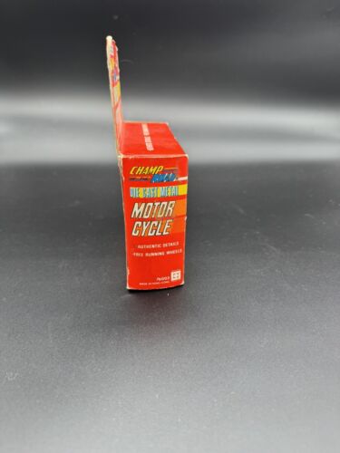 RARE/Vintage 1:20 Diecast Champ of the Road Motor Cycle. Honda (Box Has Ware) - Picture 2 of 5