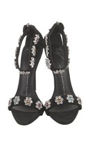 Giuseppe Zanotti Suede Floral Print Heels