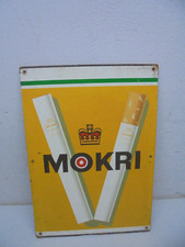 Mokri Zigaretten Werbe Tafel Aus Pressholz Ungereinigter Fundzustand