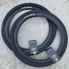 PAIR OF PRIMO BMX STEVIE CHURCHILL 20 X 2.45" BICYCLE TIRES BLACK 110 PSI