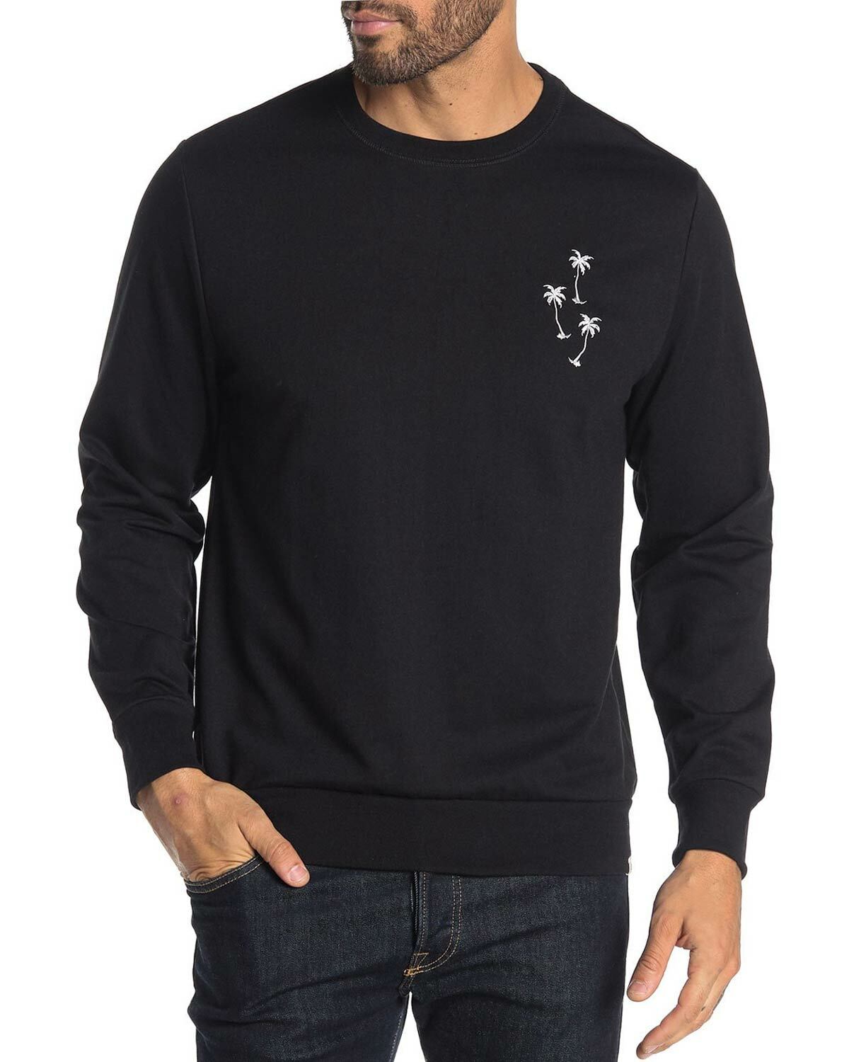 Суверенные Код Мужские Пальмы Принести Трикотажная Толстовка Большой Черный