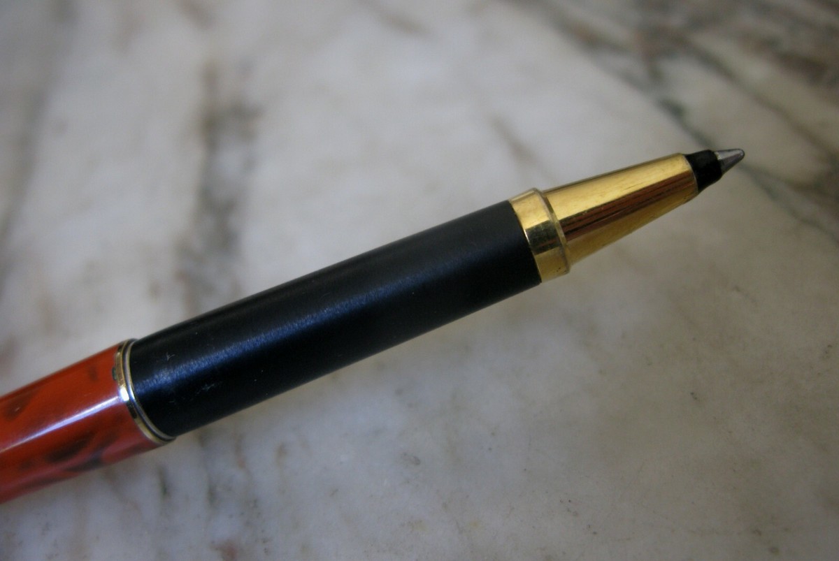 Stylo Plume Parker 180 Laque Jasper Red - Plume En Or Massif 18 Carats, Occasion Prestige
