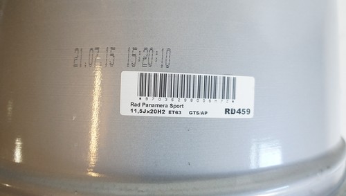 Llantas de aluminio Porsche 970 Panamera GTS llanta trasera 11,5Jx20 ET63 97036298006 FT4 - Imagen 4 de 4