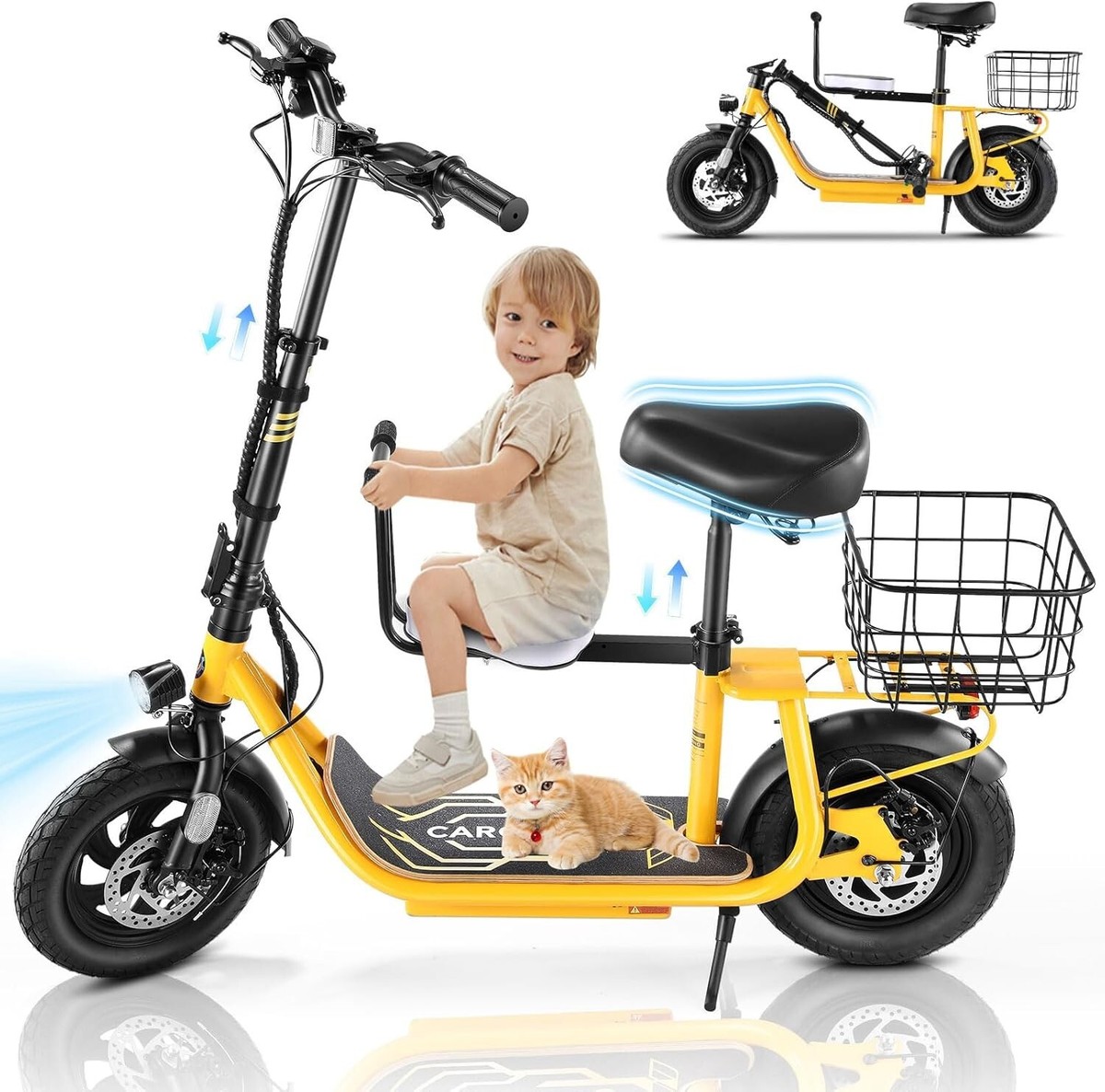 Electric Bike Parent Bike With Child Seat Electric Folding Bike