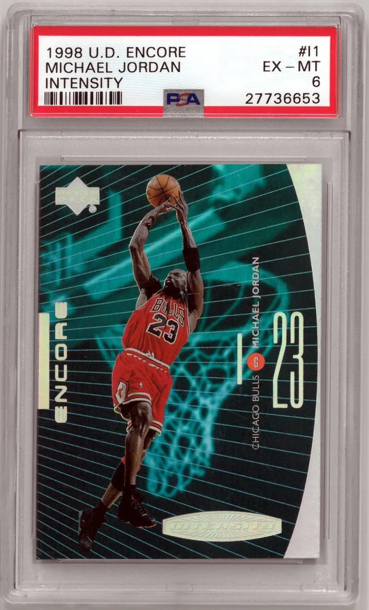 Michael Jordan 1998-99 Upper Deck Encore Intensity Card #11- PSA Graded 6  EX-MT