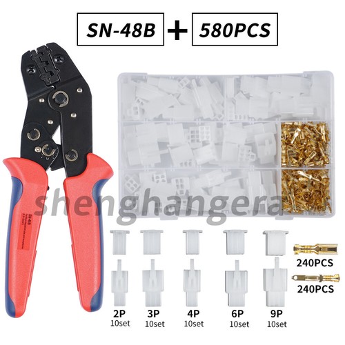 580Pcs Motorcycle Car Electrical 2.8mm 2/3/4/6/9 Pin Wire Auto Connectors Set