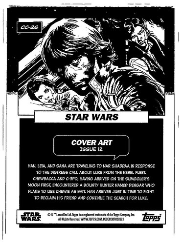 LUKE SKYWALKER & CHEWBACCA 2023 Topps Star Wars #CC-26 COVER ART ISSUE 12 - Picture 6 of 6