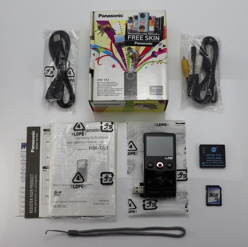 PANASONIC HM-TA1 CAMCORDER BOXED HD DIGITAL POCKET MOBILE SDXC KARTE VIDEOKAMERA