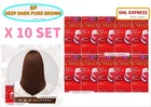 CIELO HAIR COLOR EX CREAM #6P DEEP DARK PURE BROWN X 10 SET