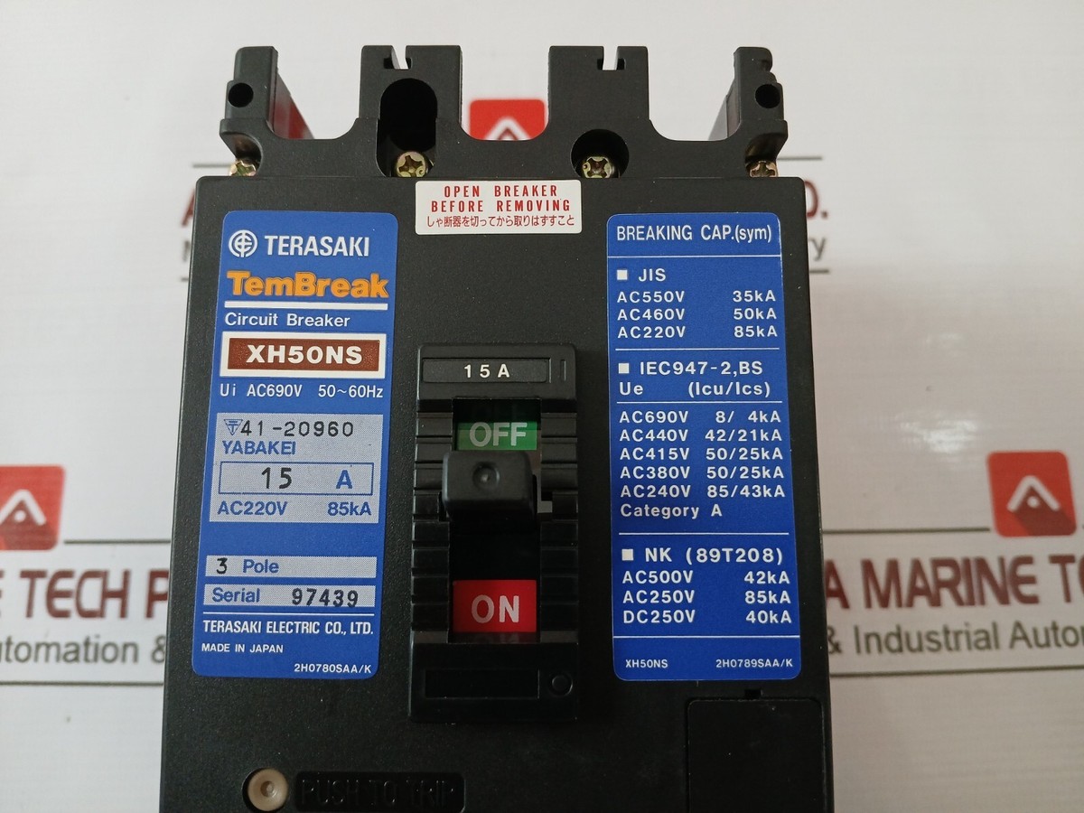 Terasaki Electric XH50NS TemBreak 3 Pole Circuit Breaker Terasaki Electric XH50NS TemBreak 3 Pole Circuit Breaker