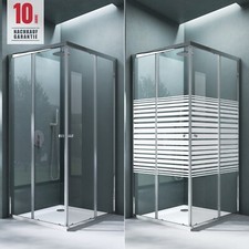 Duschkabine 90x90 100x100cm Duschabtrennung Dusche Schiebetür H:190cm ESG NANO