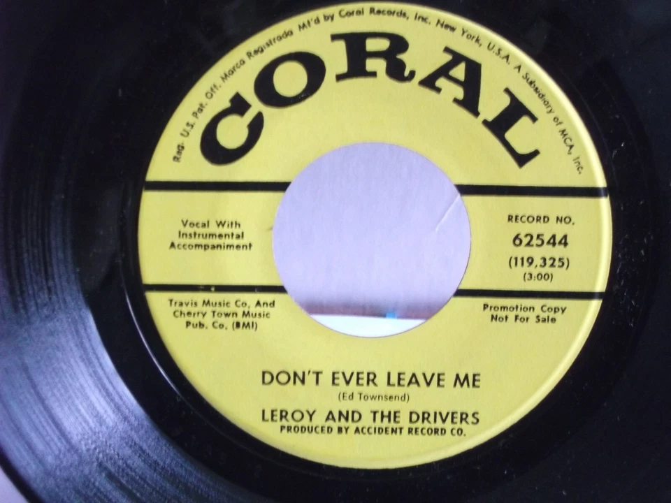 Leroy & The Drivers,Coral 62544"You Picked The Wrong Time",US,7"45,1967 N.Soul,M Foto 2 de 2