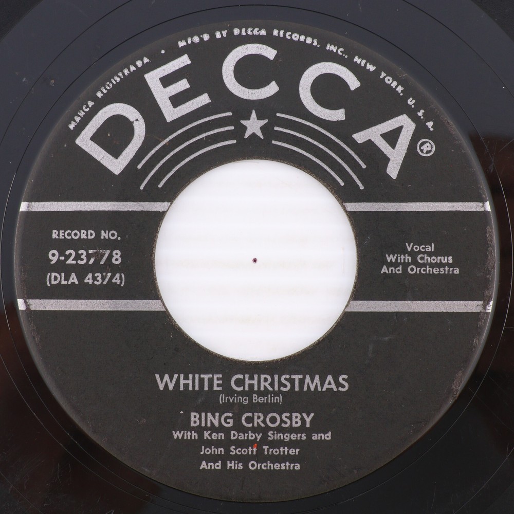 Bing Crosby – White Christmas / God Rest Ye Merry - 1955 45rpm Record 9-23778