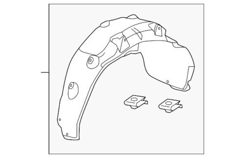 Cubierta del guardafango trasero derecho para Acura (N/P 74551-TZ5-A10)