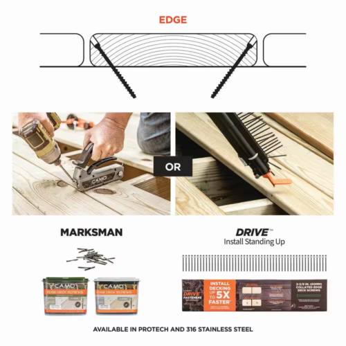 CAMO Edge Deck Screw ProTech Coated Trimhead Marksman Pro Tool 700-Count 1-7/8in - Picture 10 of 12