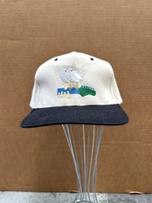 VINTAGE 1994 WOODSTOCK MUSIC FESTIVAL WHITE HAT CAP BIRD GUITAR BRANCH RARE 90s