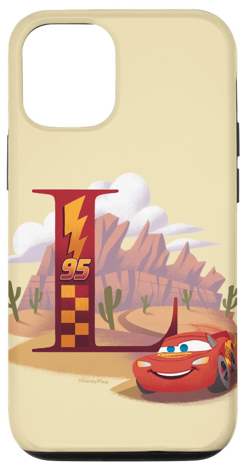 Coque iPhone 12 Pro Flash McQueen Lettre L idée cadeau anniversaire enfant et adulte