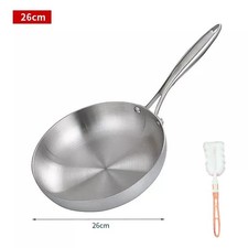 316 Stainless Steel Frying Pan, Non-Stick Pan Fried Steak Pot Uncoated Kitchen