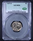1937-D Buffalo Nickel - 5c CACG MS66 - Lovely Coin!