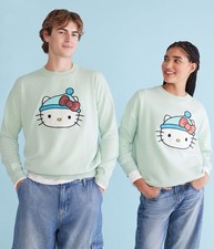 Aeropostale Hello Kitty Sequin Bow Sweater Christmas Holidays NWT Unisex XS