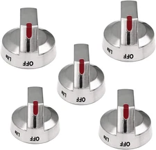 5-Pack DG94-01712A DG94-01713A Gas Range Burner Control Dial Knob for Samsung Ra