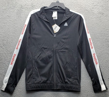 Reebok Speedwick Track Jacket Mens Small Black Gym Training Essential Full Zip