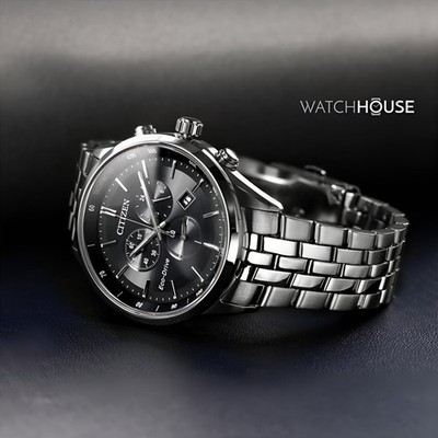 Citizen Elegant Eco Drive Chronograph Herrenuhr AT2141-87E Schwarz
