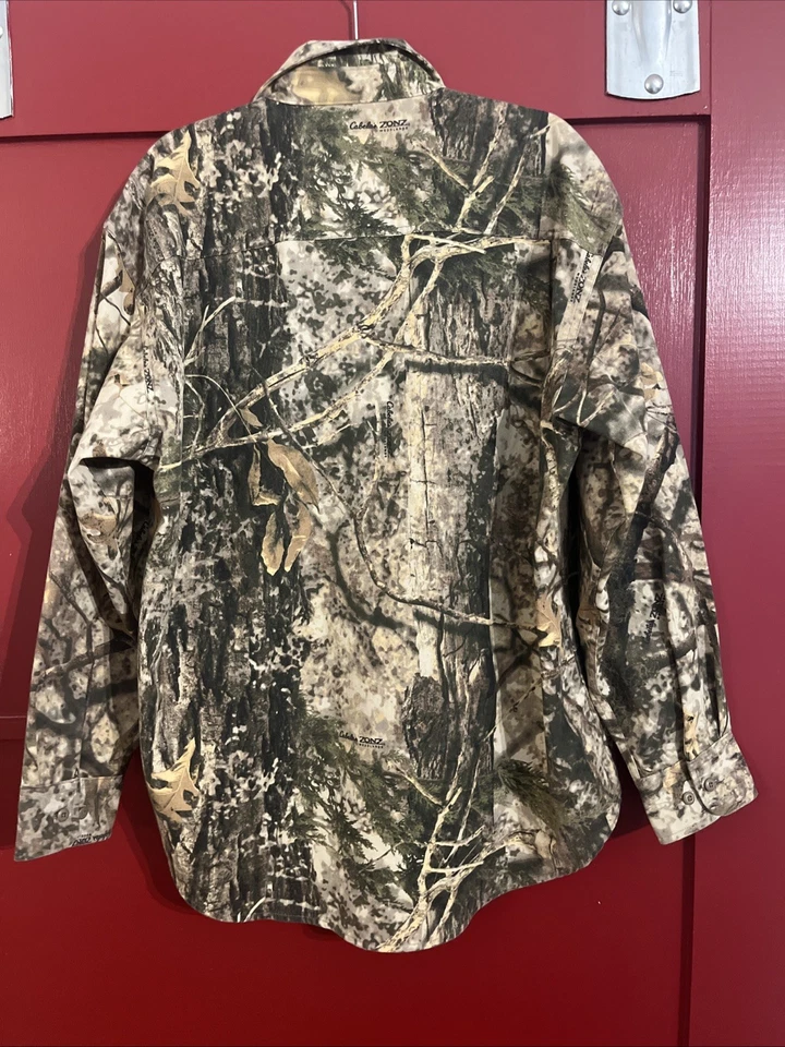 Cabela's Zonz Western Color Phase Button Down Camo Shirt Men’s Large Hunt - Image 4 of 4