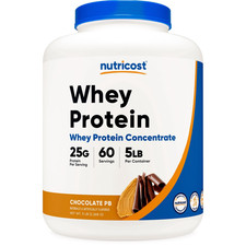 Nutricost Whey Protein Concentrate Chocolate Peanut Butter 5LB (FREESHIP) 14.99 per gallon
