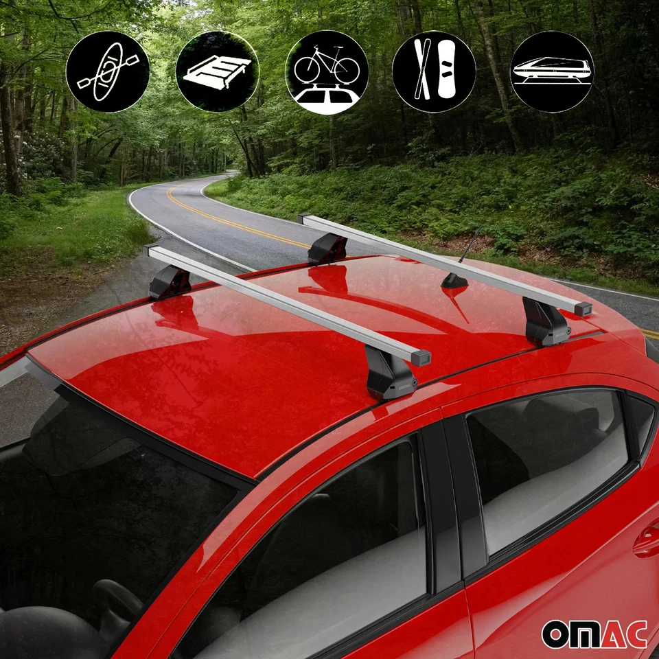 Fix Point Roof Racks Cross Bars for Mercedes CLS Class C219 2008-2011 Steel Gray Foto 3 de 4