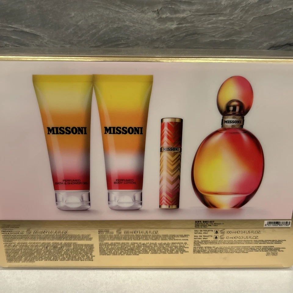 Missoni 3.4oz Women Eau de Toilette Gift Set Spray, Shower Gel, Body Lotion - Image 2 of 3