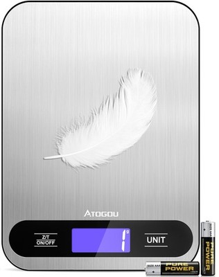Atogou Food Scale, 33lb/ 15kg Digital Kitchen Scale with Full View LCD Displa...