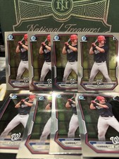 2026 Bowman Chrome Sam Petersen 8 Card Lot #BCP-122 Washington Nationals