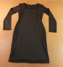 Fashion Nova Womens Large Black Hadley Long Sleeve Double Lined Midi Dress NWT