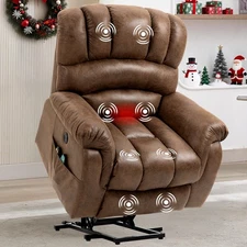 Tall Man Large Power Lift Recliner Chair with 5.1" Extended Footrest for Elderly