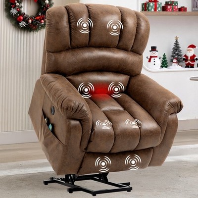 Tall Man Large Power Lift Recliner Chair with 5.1'' Extended Footrest for Elderly