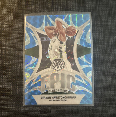 Panini 2023-24 Mosaic Epic Performers Giannis Antetokounmpo #8, Numbered 16/99