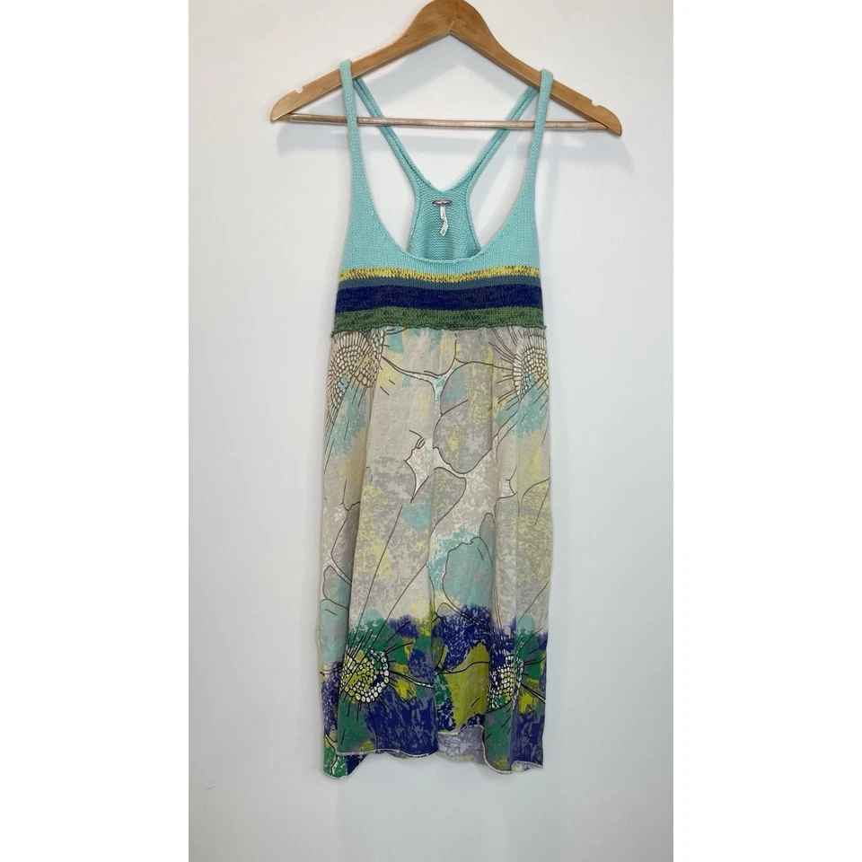 Vestido túnica floral tejido Free People Y2K ASO Selena Gomez como Alex Russo talla XS Foto 3 de 4