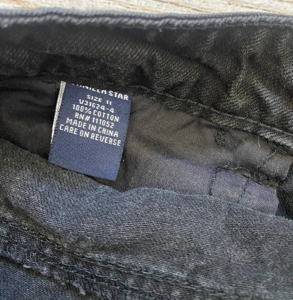 Pantalones Cortos VANILLA STAR High Rise Festival Negro Botín Talla 11 Juniors Mujer F53 Foto 4 de 4