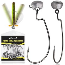 Dovesun Ned Rig Jig Heads Weedless Jig Head for Bass Fishing Swimbait Jig Hea...