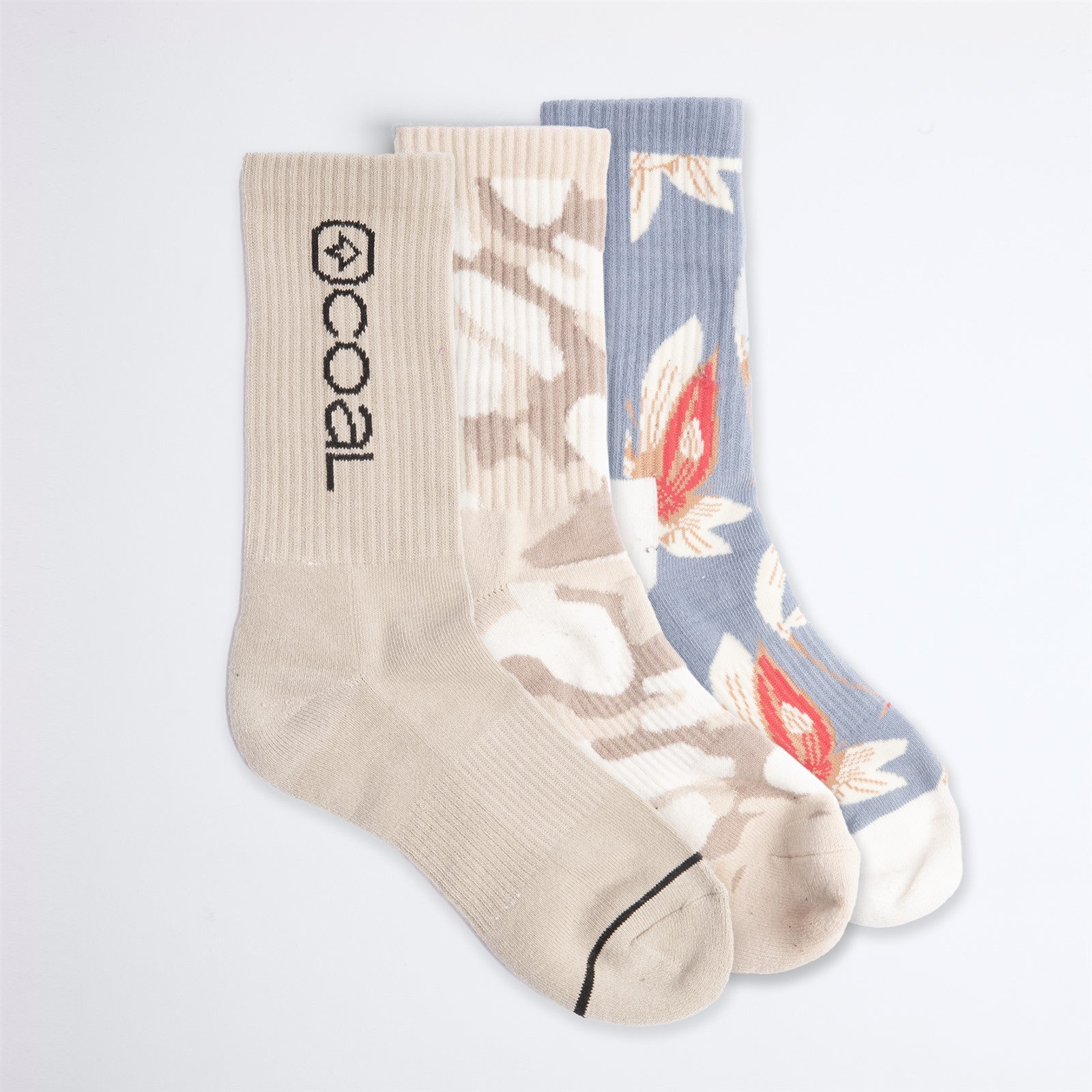 Носки Coal Everyday Crew 3 упаковки 3 пары LXL 85-125 Темно-белые с принтом 8490₽