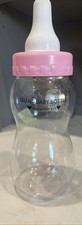 Jumbo Plastic Baby Milk Bottle Coin Bank, 10 Inch - Light Pink-has words