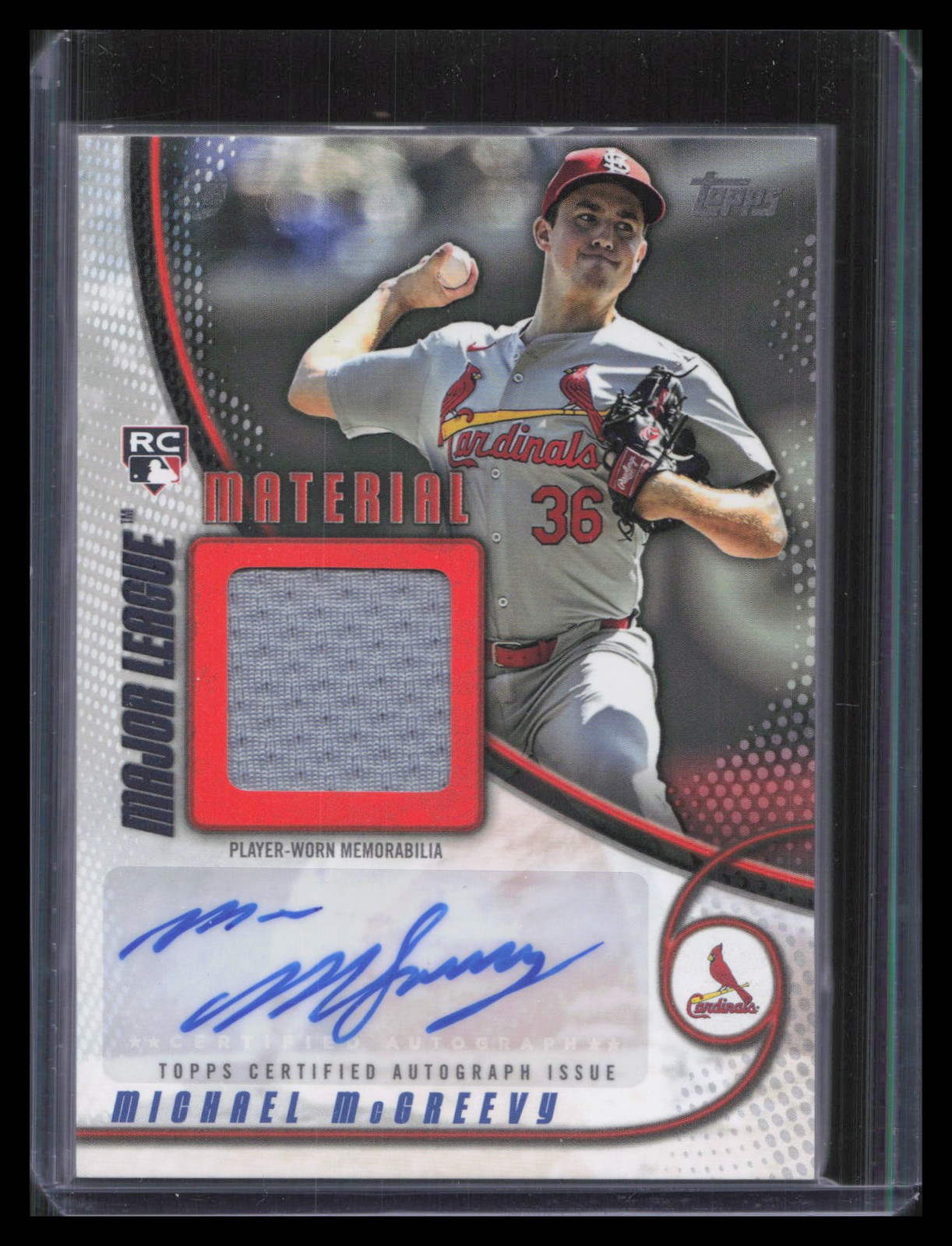 Michael McGreevy 2025 Topps #MMAU-MMC Major League Material Auto Orange #/25
