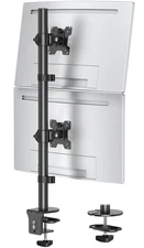 MOUNTUP Dual Monitor Stand, Vertical Monitor Mount for 2 Max 32 inch Stack Sc...