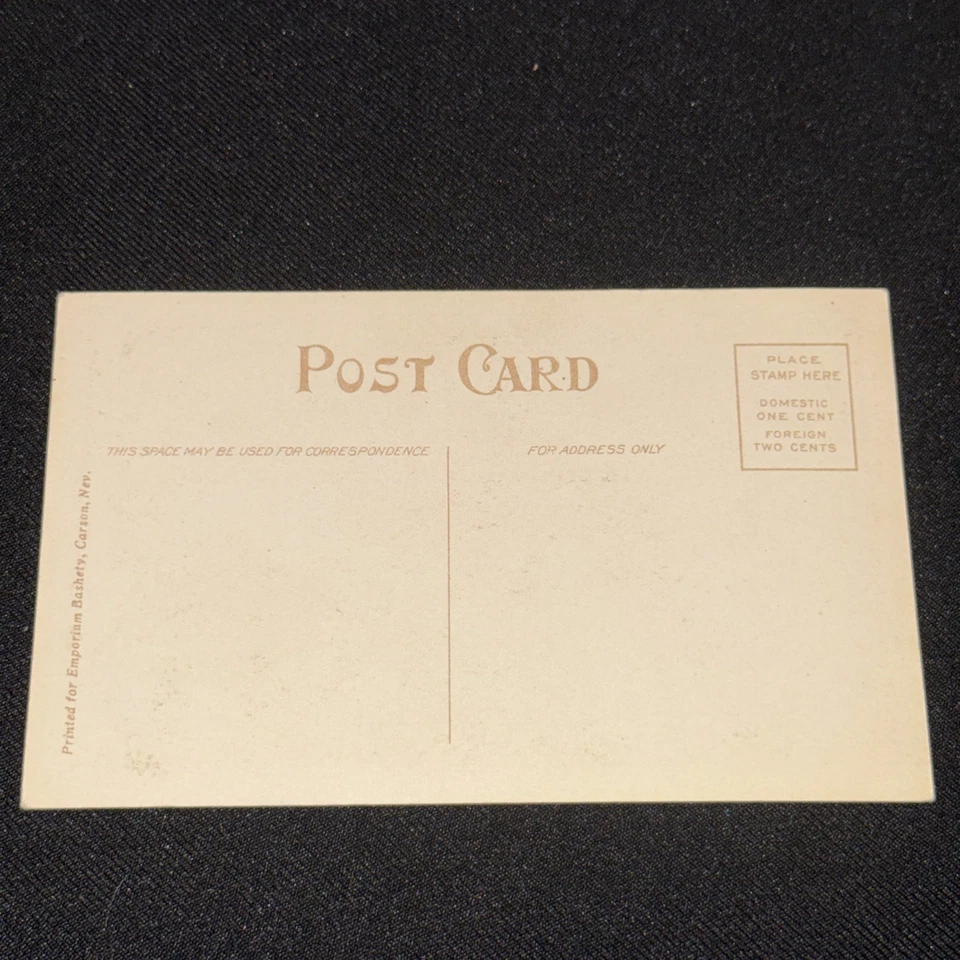 Tarjeta postal Eagle Nest Rock Stage Road Lake Tahoe NV reverso dividido automático Carson Foto 2 de 2