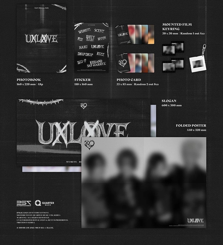 XLOV UXLXVE 1st Mini Album SPECIAL PACK Ver/CD+Photo Book+Poster+7 Card+etc+GIFT - Image 4 of 4