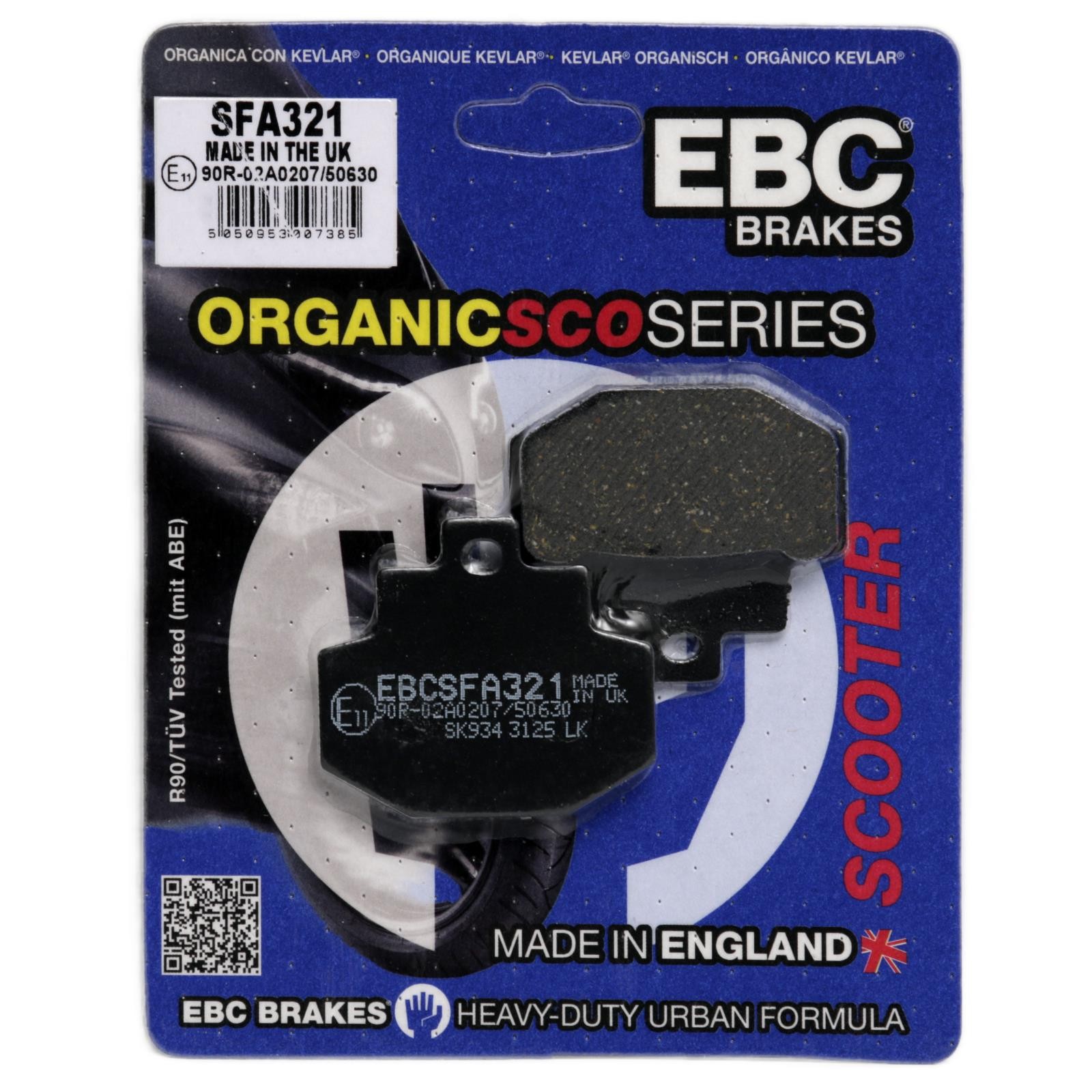 VESPA GTS 300 ie 2008-2020 EBC SFA321 Organic Scooter Brake Pads Rear