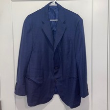 Canali Kei Blue Wool Blazer Sport Coat Mens 40R 50R Made in Italy L23270
