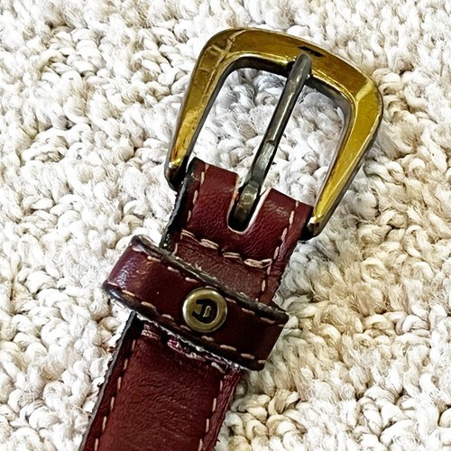 Etienne Aigner braun schmaler Gürtel Gr. XL dünn klassisch Leder Vintage Messing Y2K - Bild 9 von 9