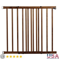Top of Stairs Baby Gate Safety Hardware Mount One Hand Latch Walk Thru Barrier
